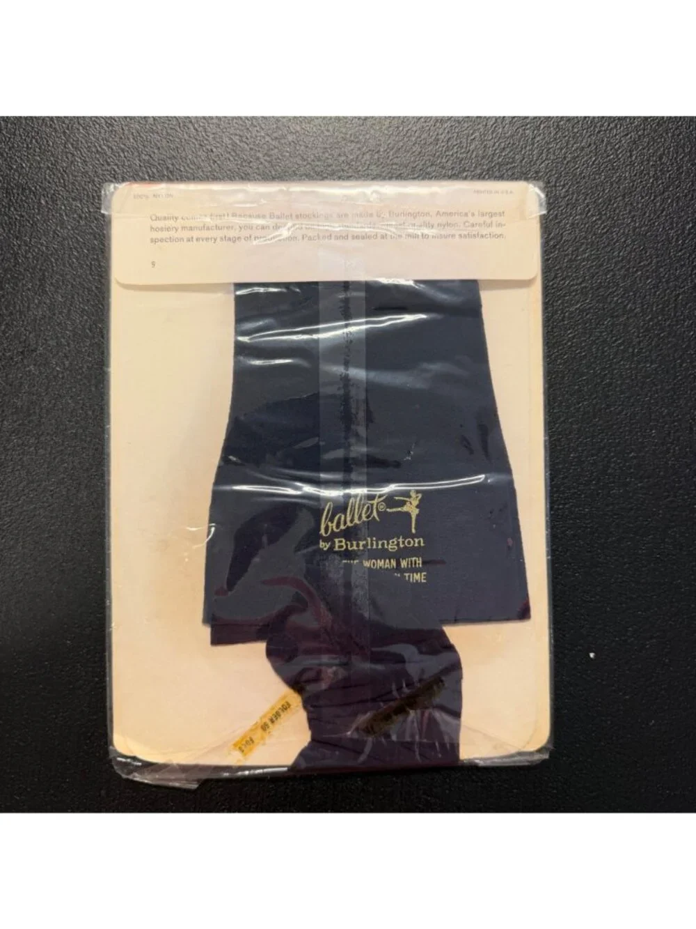 VTG Ballet Cantrece II One Size Pantyhose Dress Blue NOS Burlington Hosiery USA